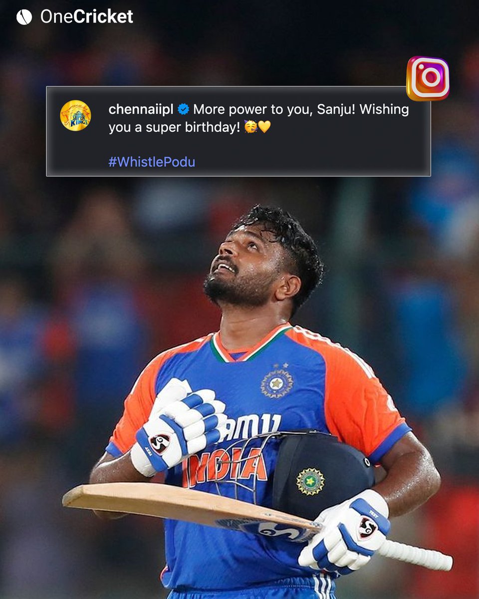 Amid trade buzz, CSK wish RR captain Sanju Samson a very happy birthday! 💛💗

#SanjuSamson #CSK #RR #IPL2026