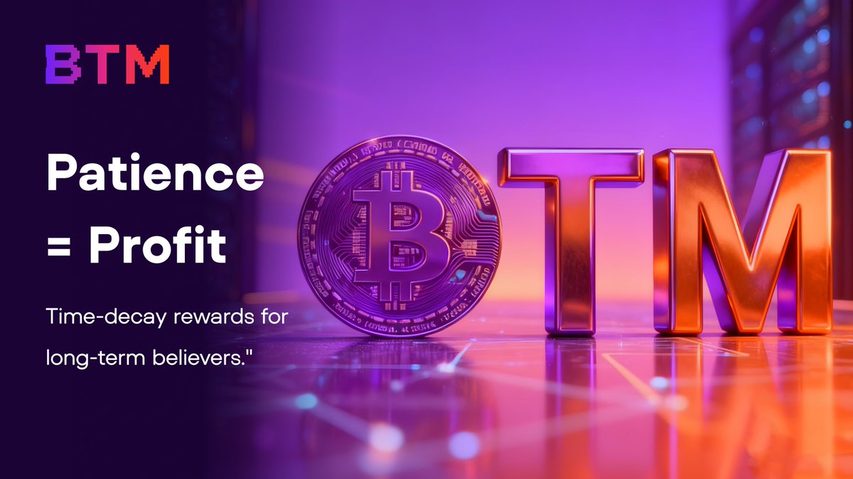 BTM’s cooling-period design is genius game theory. 🧠

You acquire compute certificates → 2.4× cooling allowance activates
→ Rewards decay over time
→ Long-term participants win
→ Speculators get filtered out

It’s like Bitcoin’s difficulty adjustment 
but for capital