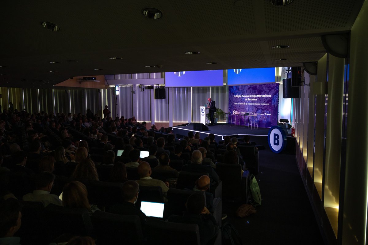 RamonGrasAloma's tweet photo. 'Barcelona Metropolitan Digital Twin: when City Science revolutionizes urbanism'
The world's leading urban digital twin

On Monday, November 3rd, we had the immense pleasure to present the new Barcelona Metropolitan Region City Digital Twin, at an event held at Torre Telefonica, kindly invited by Telefónica's General Manager, Chema Casas.

Conceived and designed by the Aretian Urban Analytics and Design team, and supported and co-led by the Torras Foundation led by Ignacio Torras, as well as by Barcelona Global led by its president Ramon Agenjo and CEO Mercè Conesa Pagès, the brand new platform presents a new user interface, a parcel-level assessment of urban challenges, and five applied new case studies addressing the most salient urban development challenges.

A brilliant contribution was delivered by the present of NVIDIA's Dr Jumbi Edulbehram, PhD and Lenovo's Miguel Terol, who introduced the new Aretian - Nvidia - Lenovo collaboration, aspiring to build the world's leading urban digital twin.