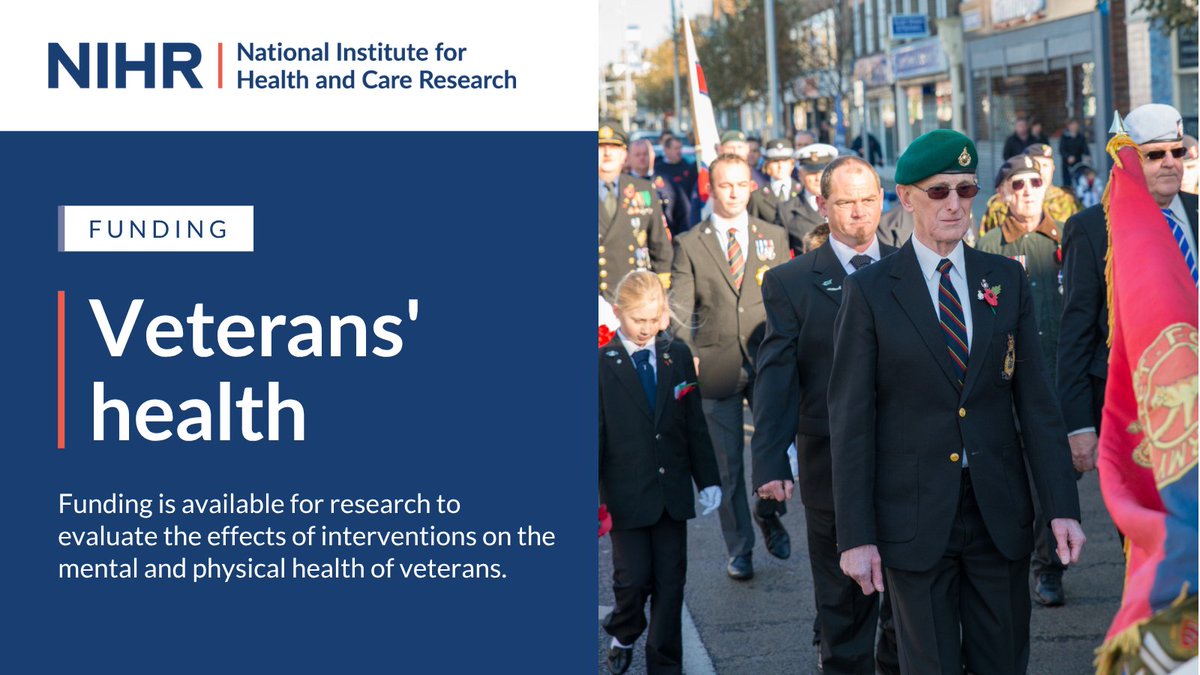 What are the effects of interventions on the mental, physical, or both aspects of Veterans' health?

We're offering funding for research to evaluate interventions that can have an impact on the mental and physical health outcomes of veterans through community-based public health