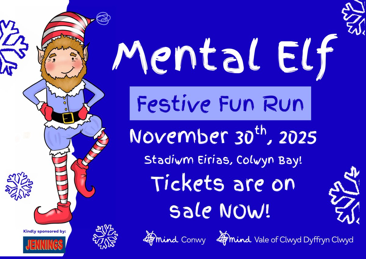 🎅🎽 Get your festive spirit on! Vale of Clwyd Mind is hosting a Festive Fun Run – dress up, and join the fun! 🎄✨

👉 Sign up here: conwymind.beaconforms.com/form/e9dc8fc8