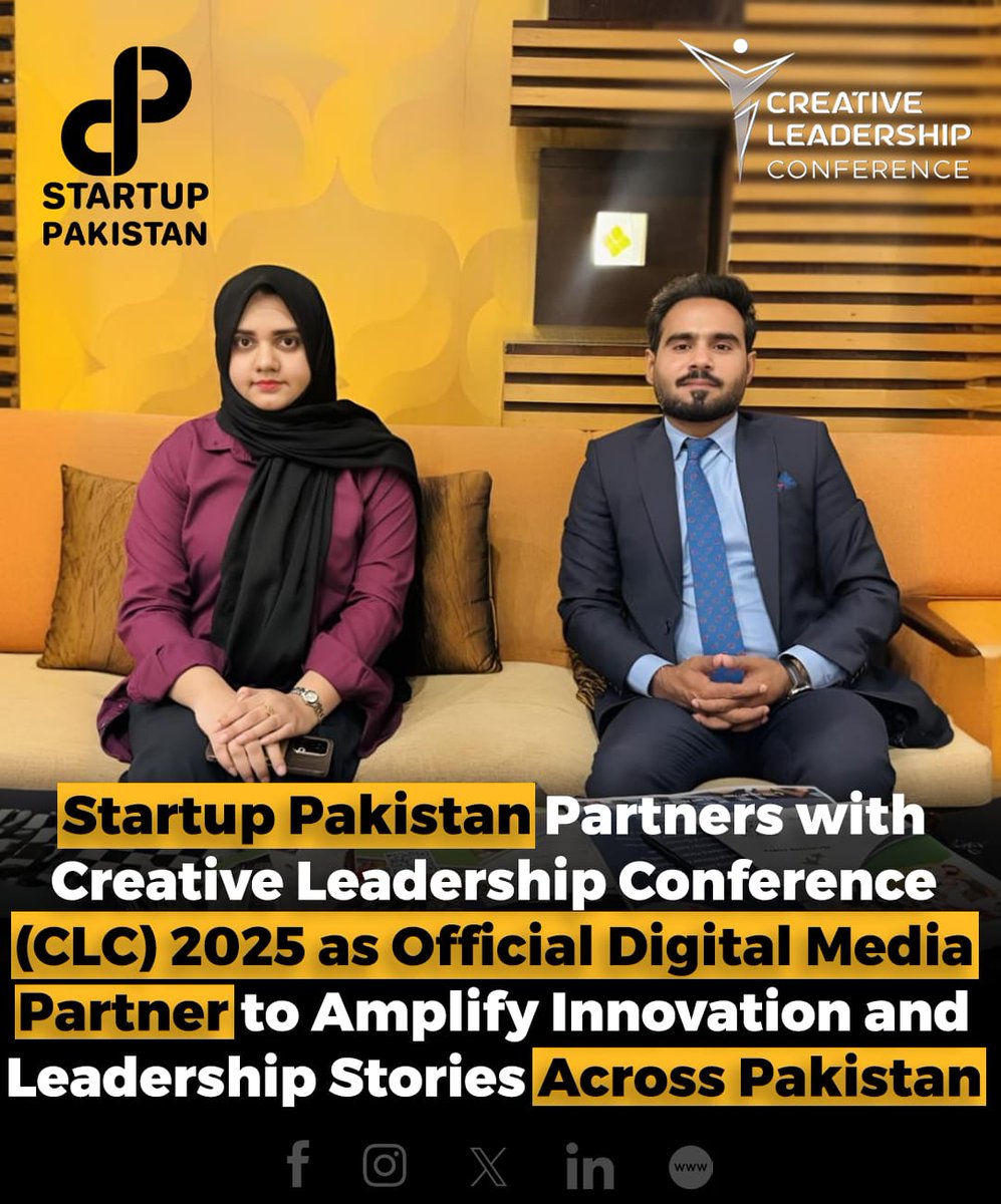 PakStartup's tweet image. Startup Pakistan proudly joins hands as the &quot;Official Digital Media Partner for the Creative Leadership Conference 2025!&quot;

#StartupPakistan #CreativeLeadershipConference2025 #DigitalMediaPartner #Innovation #Leadership #Creativity #Inspiration #Pakistan