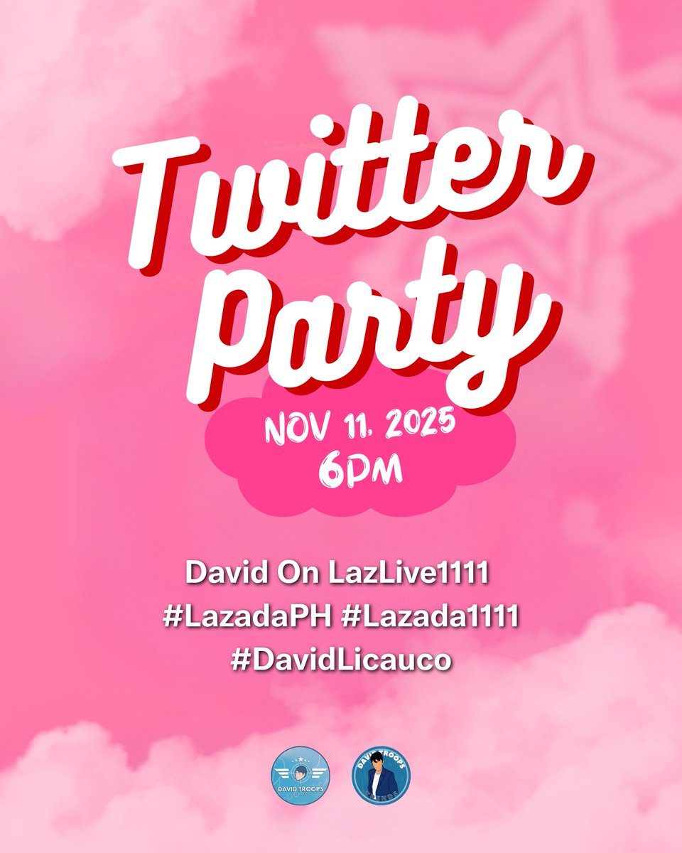 Twitter Party Alert!
Warm up muna tayo while waiting for David's LazLive tonight.

See you later at 6PM!

Official Tags:
David On LazLive1111 
#LazadaPH #Lazada1111
#DavidLicauco