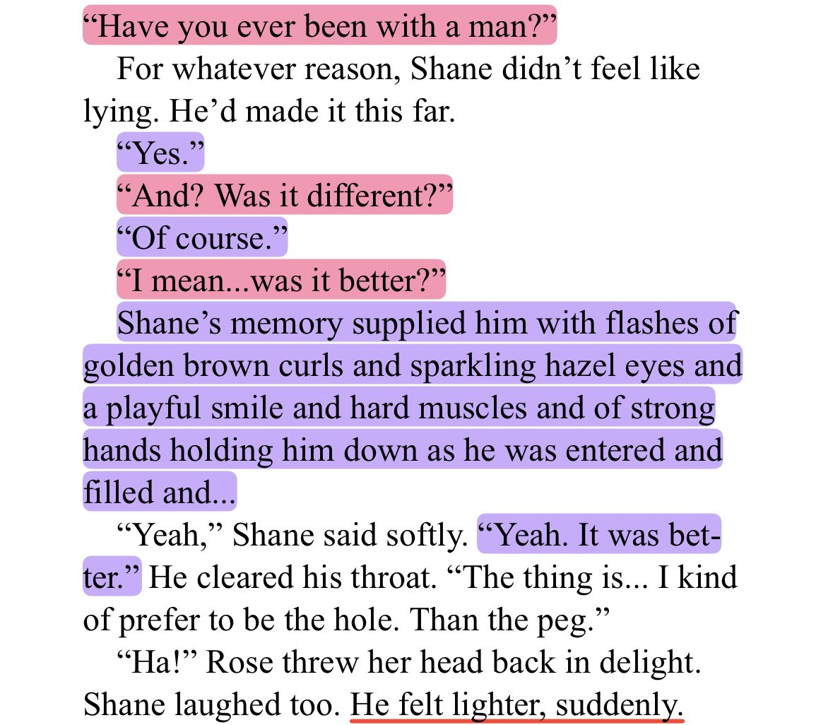 ilyaswink's tweet image. for obvious reasons the hole/peg line gets a lot of attention but what about shane immediately picturing all the things he loves about ilya 🥹 and ilya admitting to himself that he could never turn down shane &amp;amp; that no one else even came close 😭
#HeatedRivalryReread #Chapter15