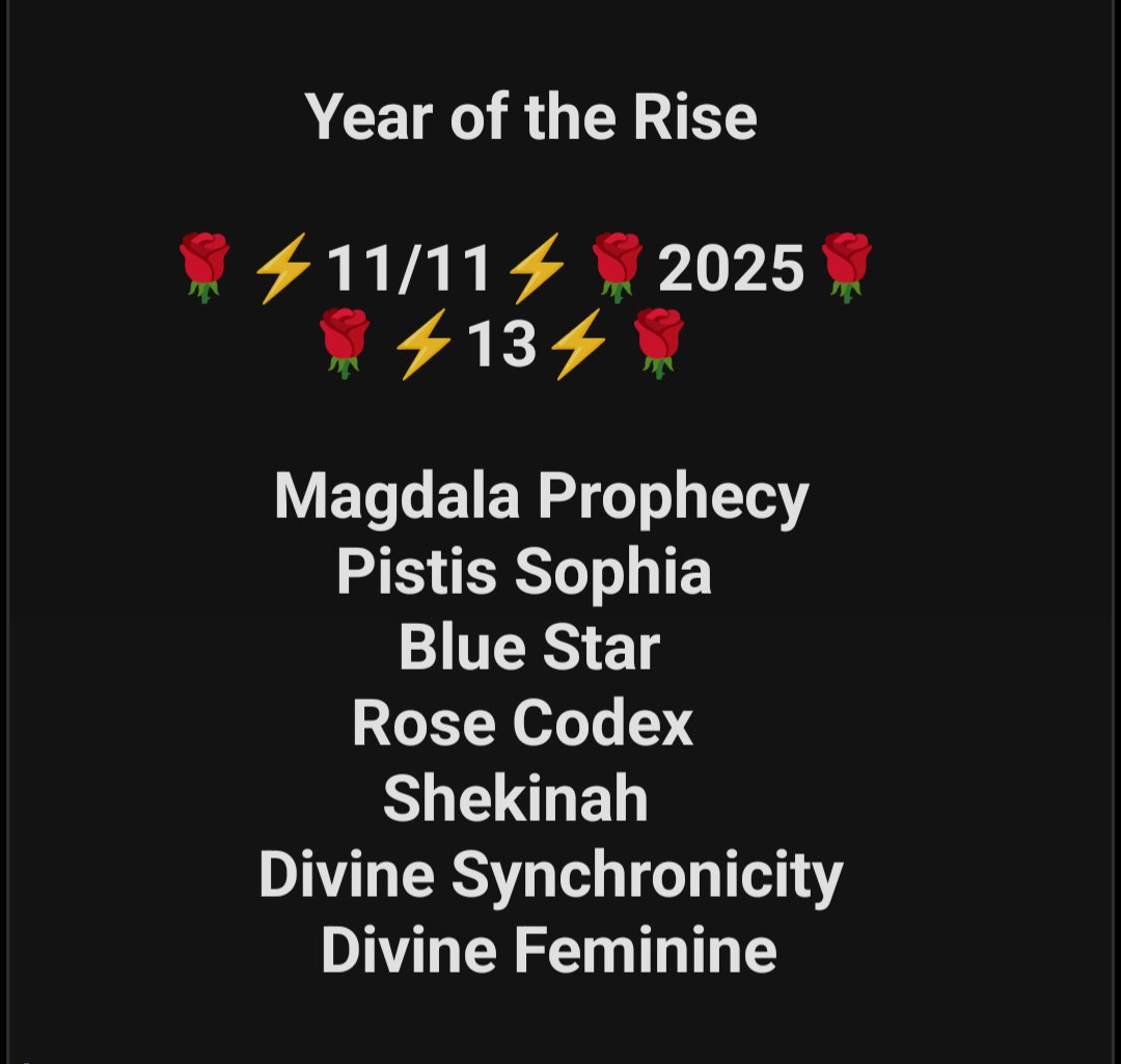 godinnumbers's tweet image. Year of the Rise 
🌹⚡11/11⚡🌹2025🌹
         🌹⚡13⚡🌹
#GodInNumbers