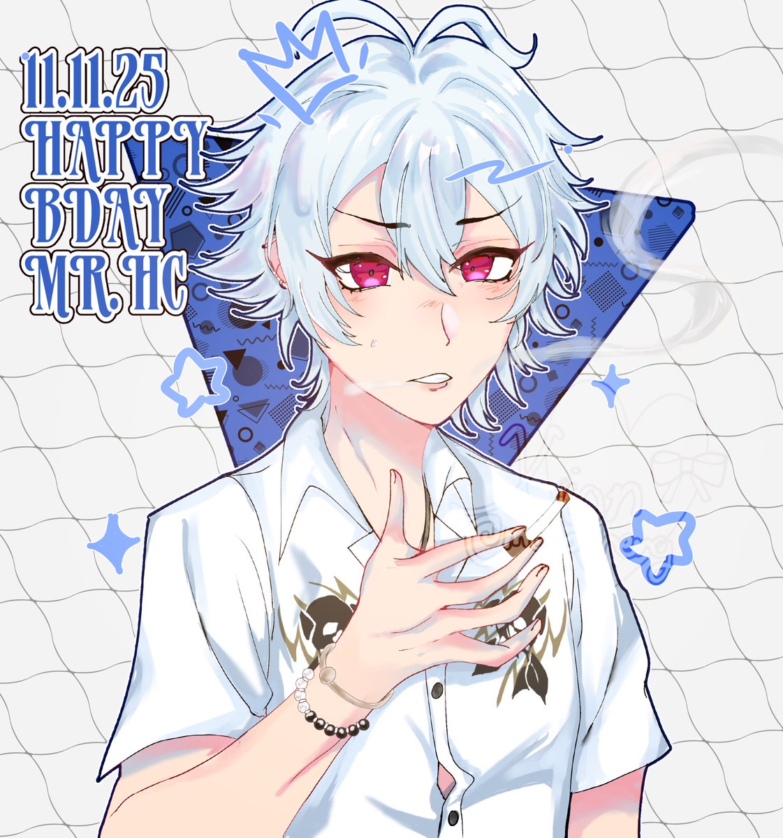 deuceyuri's tweet photo. happy birthday ╰(*´︶`*)╯♡💙💙💙

#碧棺左馬刻誕生祭2025 https://t.co/VS5yzsJ6r0