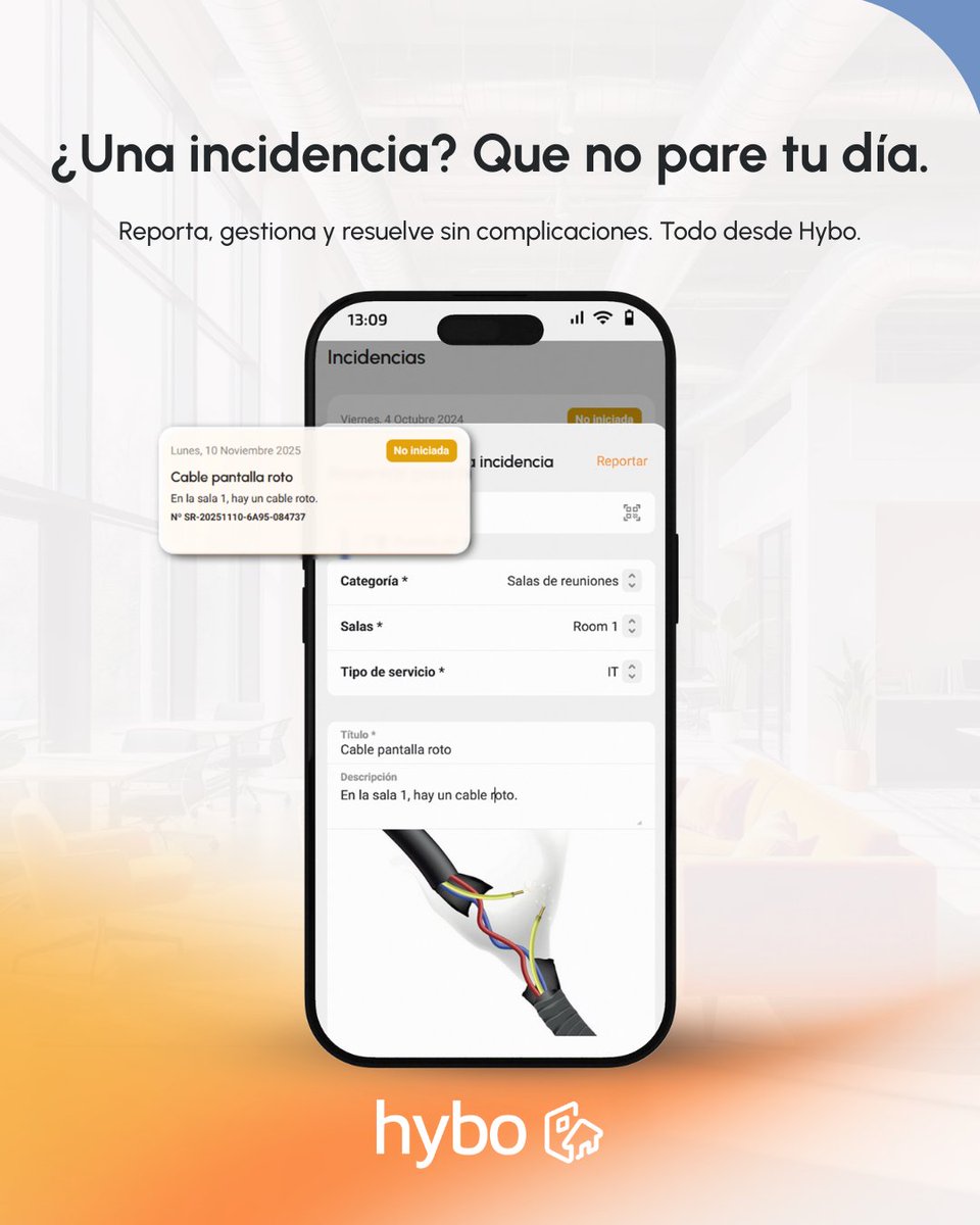 hybo_app's tweet image. 🔧 ¿Un proyector que no funciona? 
Con Hybo, reportar una incidencia es tan sencillo como reservar una sala.

 eu1.hubs.ly/H0ptxpY0

#GestiónDeIncidencias #SmartWorkplace #WorkplaceExperience #OficinasInteligentes #RRHH #FacilityManagement #EmployeeExperience