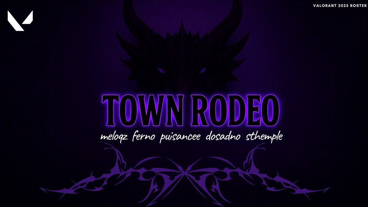 TownRodeoo's tweet image. 2025 Valorant Kadromuz Sizlerle!

-puisancEEE (C)
-Meloqz
-Ferno
-Dosadno
-sthempl3

#cowboytownrodeo