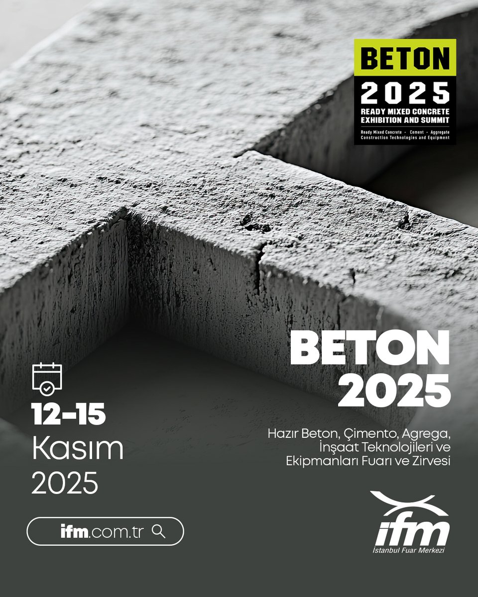 IstFuarMerkezi's tweet image. 🔺İFM, kasım ayı boyunca alanında binlerce profesyoneli ağırlıyor!

Bu haftanın takvimini incelemek için gönderiyi sağa kaydırın. ➡️

Fuarlarla ilgili detaylı bilgi için web sitemizi ziyaret edin: ifm.com.tr

#İstanbulFuarMerkezi #İFM #İFMFuarcılık #Kasım