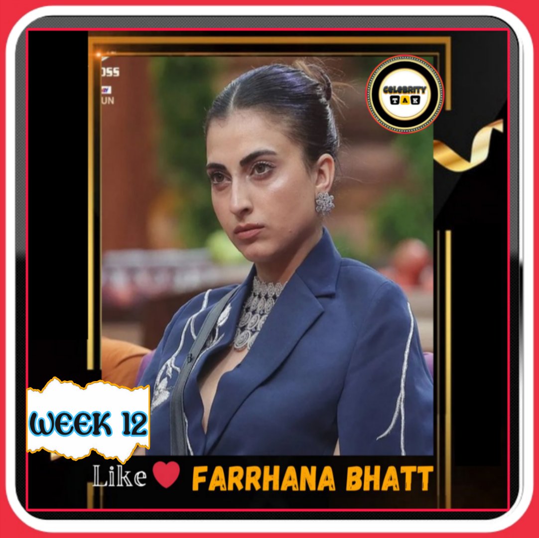 Celebrity_Tak's tweet photo. BIGGEST & MOST AUTHENTIC #Celebrity_Tak  Poll: #BB19POLL (Week-12)  

If You Support @Farrhana_bhatt
So Vote Now #FarrhanaBhatt  
#FarrhanaIsTheBoss #Bahana 
#Abhihana #FarrhanaRebellions

⬜ Like  = 2 points 
⬜ Retweet  = 5 points
⬜ Comment & Quote = 10 points 
⬜ BOOKMARK  =15 points 
⬜ FOLLOW  = 20 points 

Poll to end #WeekendKaVaar 07:00 PM (Sunday)

#BiggBoss #BB19 #BiggBoss19 
#BB19WithCelebrity_TakPollAlert 

Join - @Celebrity_Tak For More