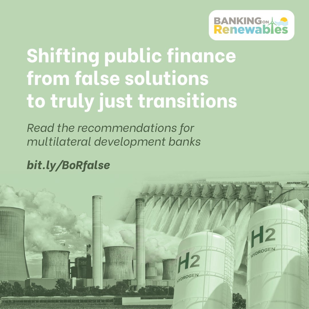 RecourseTeam's tweet photo. Multilateral development banks at #COP30: Financing justice or rebranding harm?

Despite green claims, MDBs still fund risky projects like nuclear &amp; mega-dams.

These #FalseSolutions deepen debt &amp; divert funds from truly sustainable energy.

Lessons: https://t.co/rWELSKkWEa 🧵⤵️ https://t.co/HqCiUOTTR7