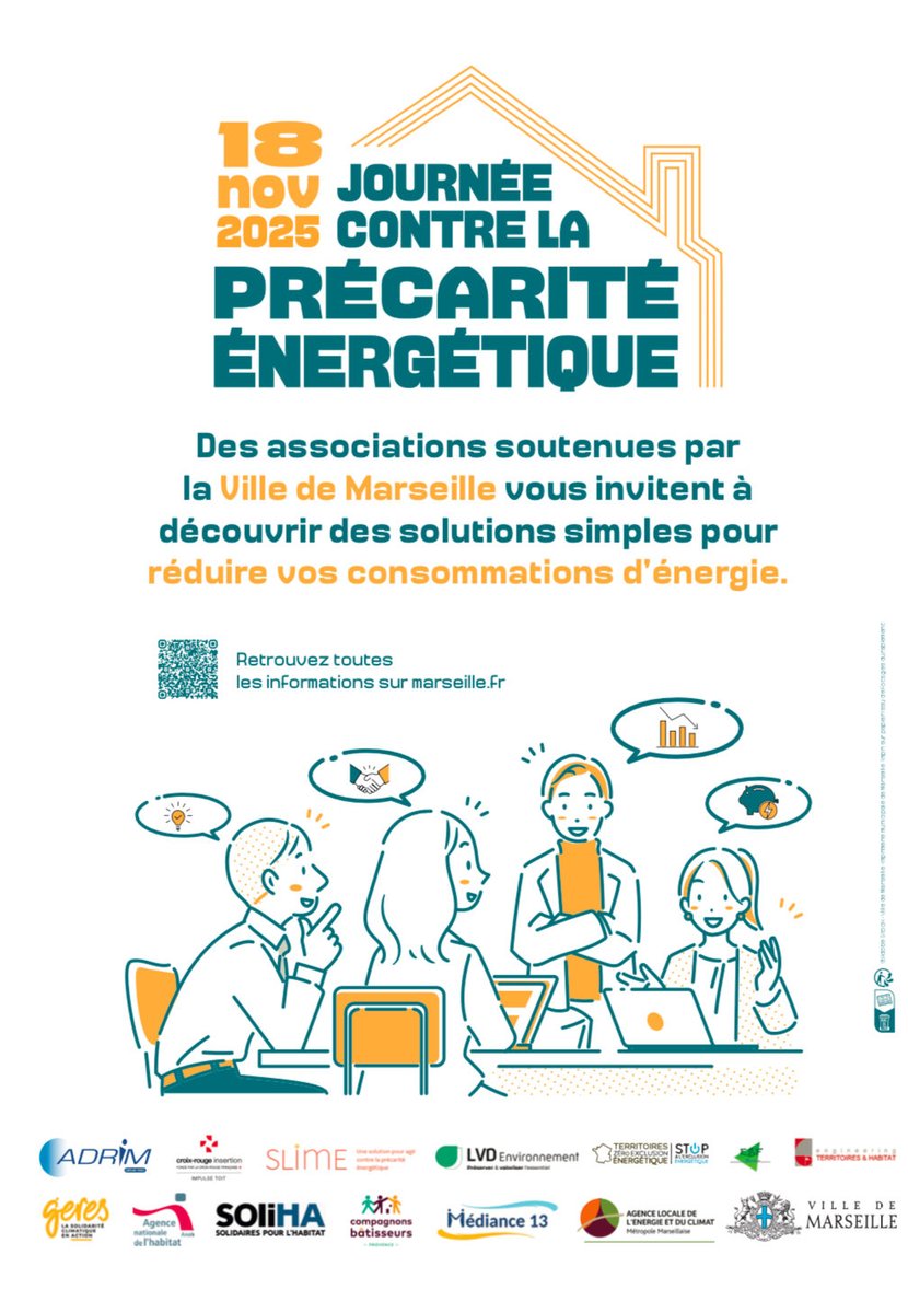 ✅ À l’occasion de la Journée nationale contre la précarité énergétique, des associations soutenues par <a href="/marseille/">Ville de Marseille</a> se mobilisent pour sensibiliser aux enjeux liés à la précarité énergétique &amp; promouvoir les dispositifs d’accompagnement existants le 18 nov
marseille.fr/logement-urban….