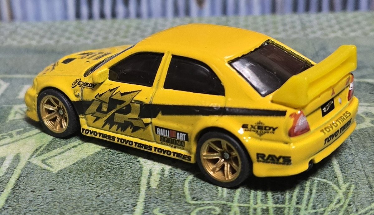 yubokkurikuri's tweet image. ランエボ6をワイスピ仕様に🤣
#ホットウィール
#hotwheels 
#fastandfurious