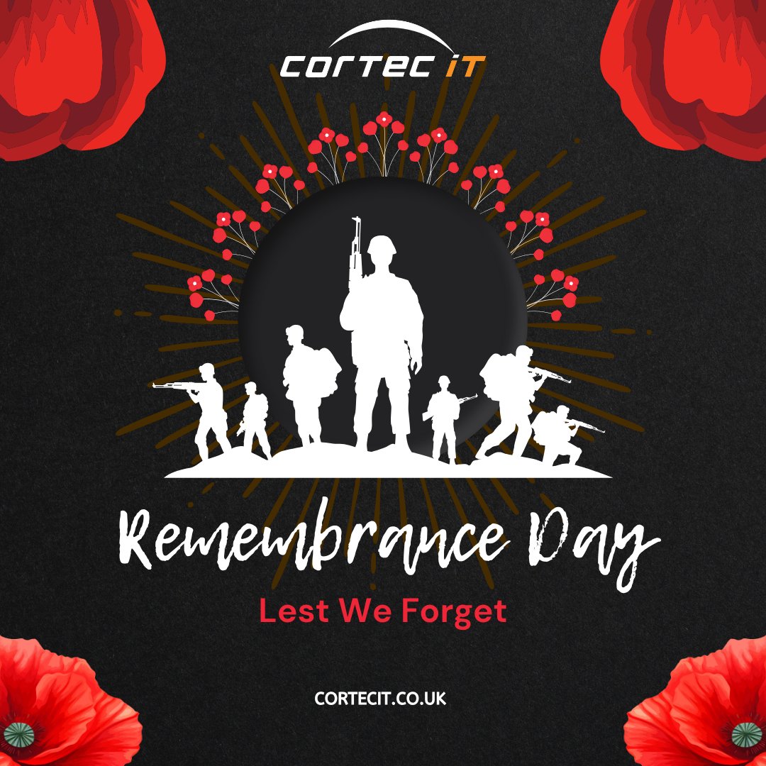 CortecIt's tweet photo. Remembering the brave who gave us today.

#RemembranceDay #LestWeForget #CortecITSolutions #WeRemember #PoppyAppeal #kent #dartford #ITSupportKent https://t.co/MJa6YMz207