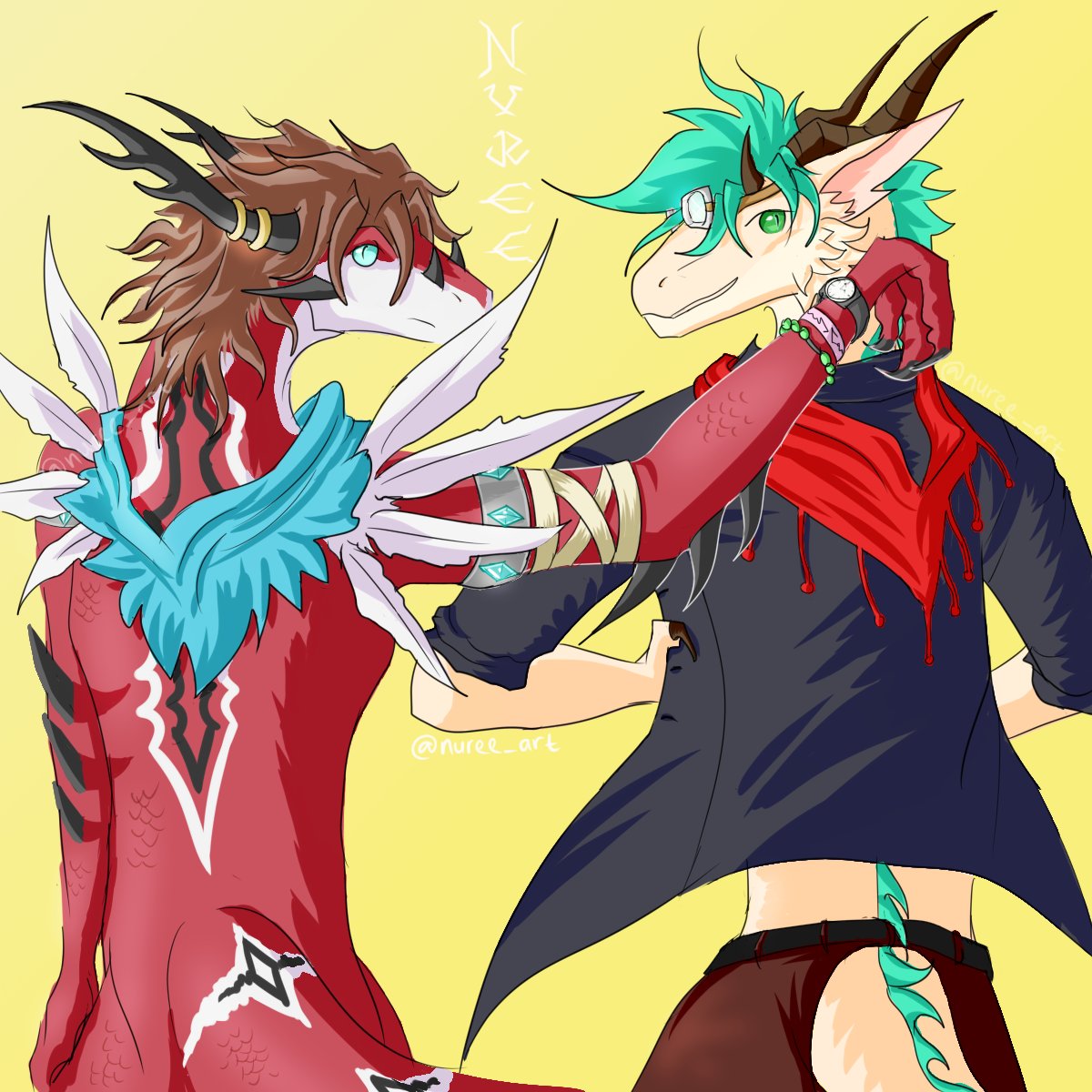 nureevah_'s tweet photo. old artworks from 2021 #dragon #originalcharacters #digitalart #dragonartist https://t.co/SSWloa8nuj