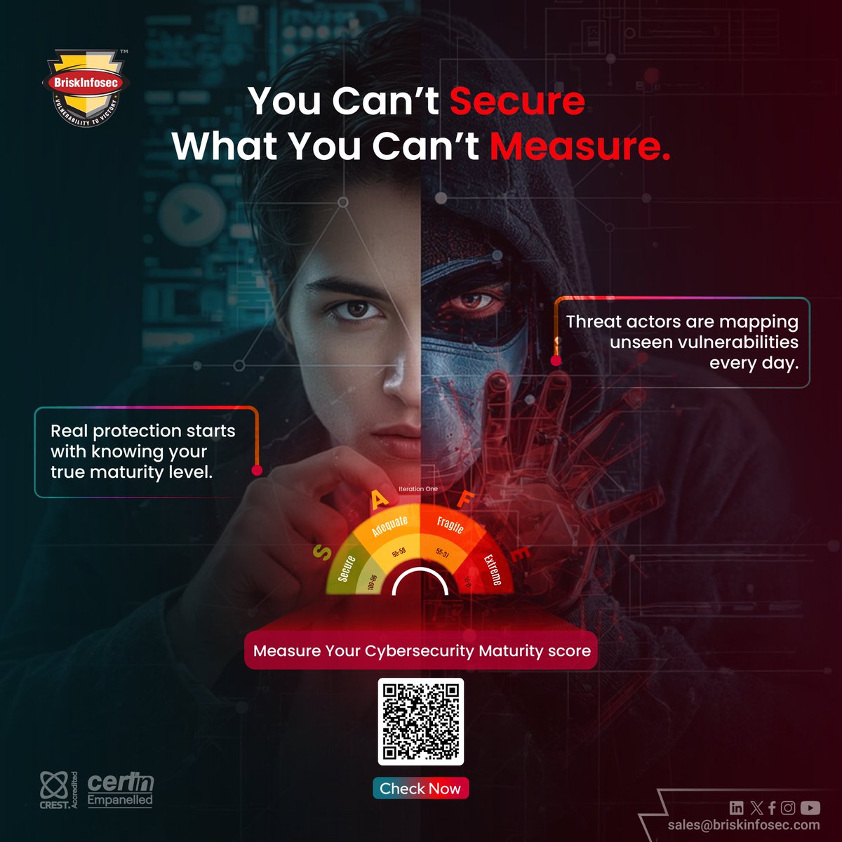 briskinfosec's tweet image. Even the strongest defenses can hide blind spots. The real question is not if you are secure, but how well you have measured it.

🔍Discover your #Cybersecurity Maturity Score.. briskinfosec.com/cybersecuritys…

#RiskManagement #CyberResilience #Cyberdefense #CISO #CTO #Infosec #IT