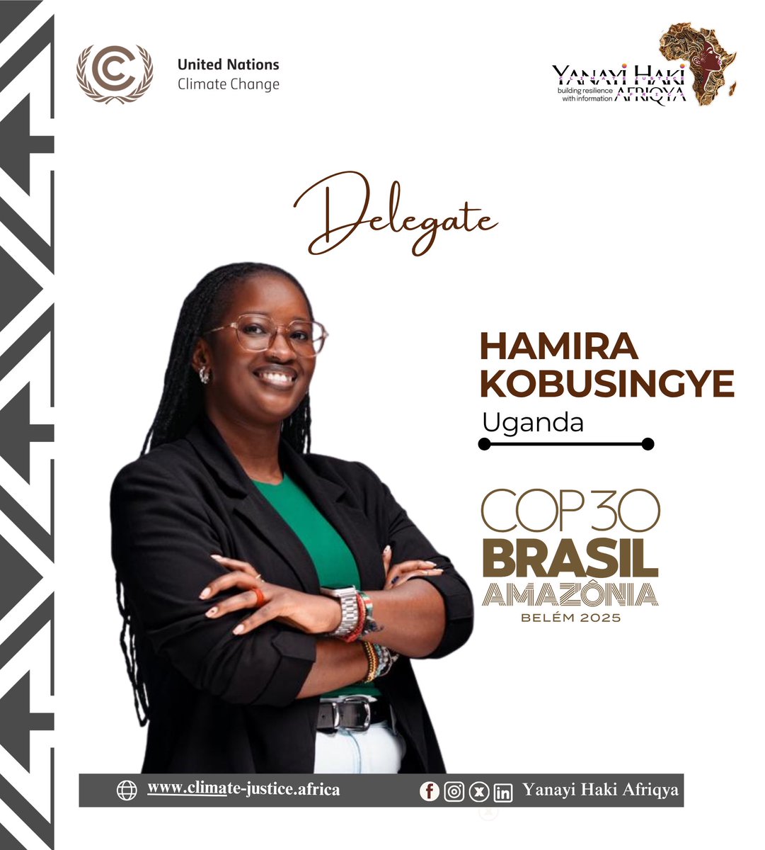 Meet <a href="/TKobusiingye/">Hamira The Kobusingye</a> , Founder and Strategic Lead  , driving climate and gender justice across Africa.

At #COP30 in Belém, she champions Africa’s voice for a just transition, ensuring climate action reflects justice, inclusion, and the lived realities of those most affected.
