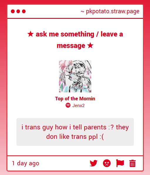 I've never been in that situation before so I don't think I'm in the right to give any advice, however I do think you're valid and shouldn't feel ashamed of it! I hope you can figure it out at your own pace 🏳️‍⚧️