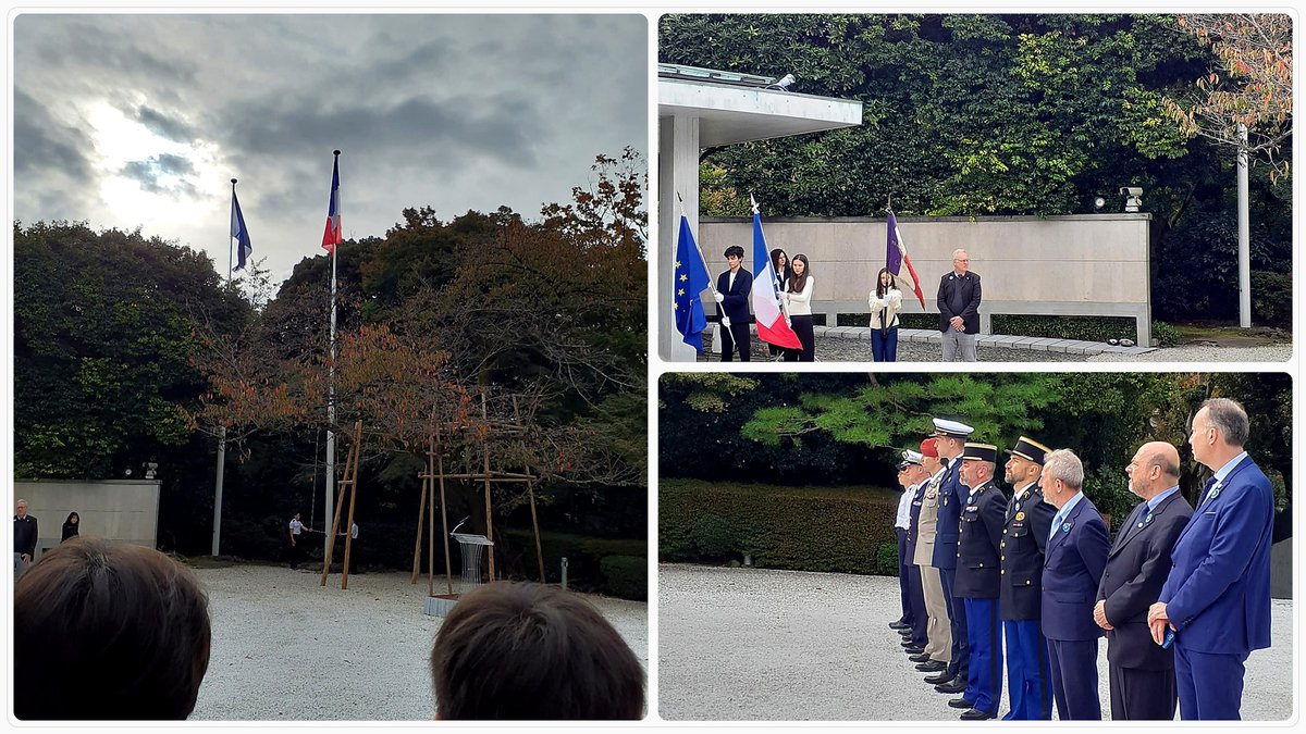 11 NOVEMBRE : COMMÉMORATION DE LA VICTOIRE, DE LA PAIX ET HOMMAGE AUX MORTS POUR LA FRANCE

Le #LFITokyo a participé aux cérémonies à <a href="/ambafrancejp/">La France au Japon🇫🇷🇪🇺</a> et à Yokohama.

🎓 Devoir de #mémoire • 🕊️ #Paix • 🇫🇷 #Citoyenneté

<a href="/aefeinfo/">AEFE</a> <a href="/AEFEAP/">AEFE Zone Asie-Pacifique</a> <a href="/ambafrancejp/">La France au Japon🇫🇷🇪🇺</a> @fltfapee