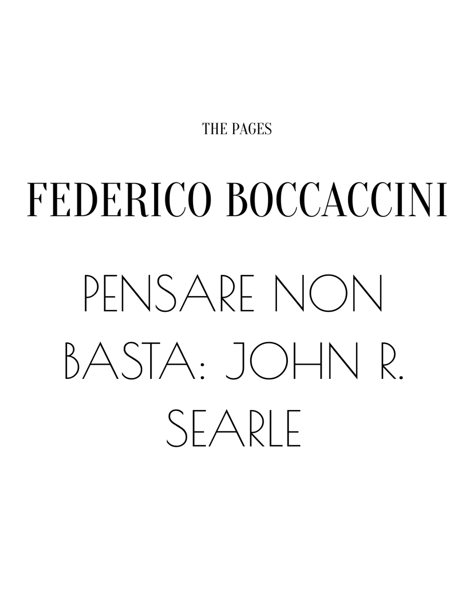 ReviewItalian's tweet image. Il dire è il fare, e in mezzo c'è, al massimo, un mare di pensiero e filosofia. Tutto il resto sta nell'opera di John Rogers Searle, scomparso il 17 settembre 2025. Ve lo raccontiamo dalle nostre pagine, con Federico Boccaccini. Si legge qui: bit.ly/TheItalianRevi…