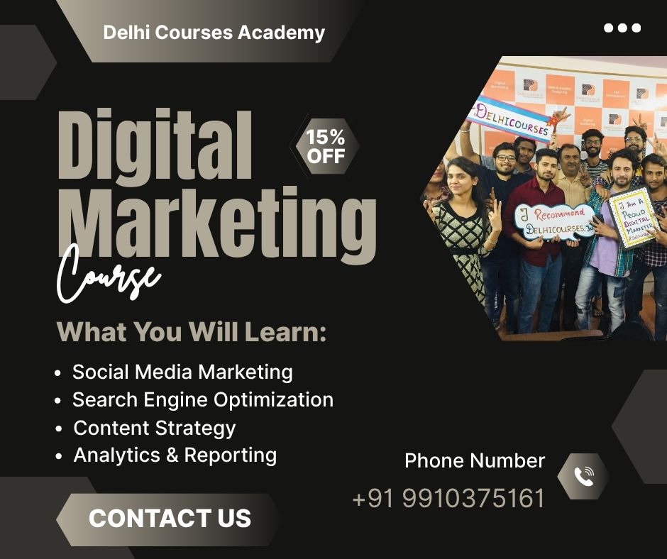 DelhiCourses's tweet photo. 🚀 Master the art of #DigitalMarketing with Delhi Courses Academy!

Learn #SEO, #GoogleAds, #SocialMediaMarketing, #EmailMarketing &amp; more with 100% practical training + live projects.

✅ Online &amp; Offline
✅ Free Demo Class
✅ Placement Support
👉 https://t.co/Qt7J9gOA2E https://t.co/3840pWMeVL