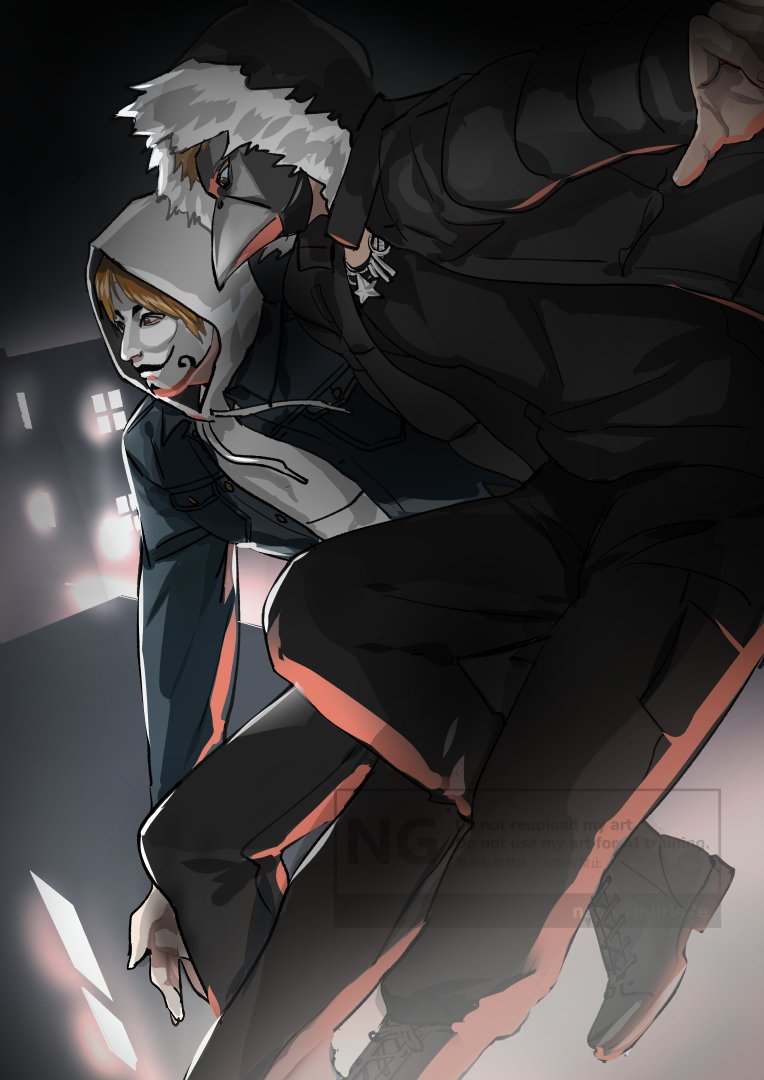 muri47e's tweet image. ジェスターとクロウのマスクがかっこよすぎてめっちゃ好きなんだよおお…クロウ一瞬で終わったちょいキャラだったけど🥹