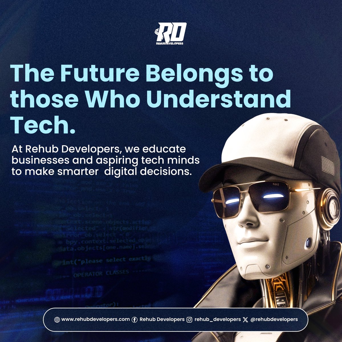 rehubdevelopers's tweet photo. The future belongs to those who understand tech. 🚀

That’s why Rehub Developers goes beyond development we educate businesses and aspiring tech minds to make smarter digital decisions.
Because when you learn tech, you lead growth.

#RehubDevelopers #TechForEducation https://t.co/fGVIKtogKU