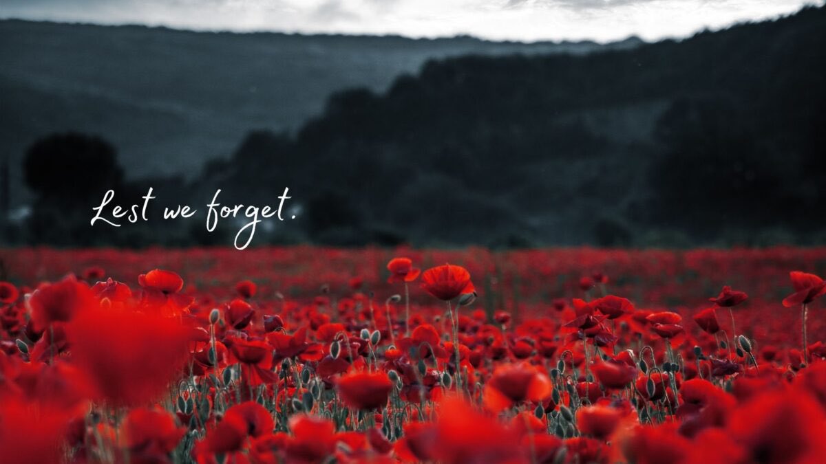 They shall grow not old, as we that are left grow old:

Age shall not weary them, nor the years condemn.

At the going down of the sun and in the morning

We will remember them.