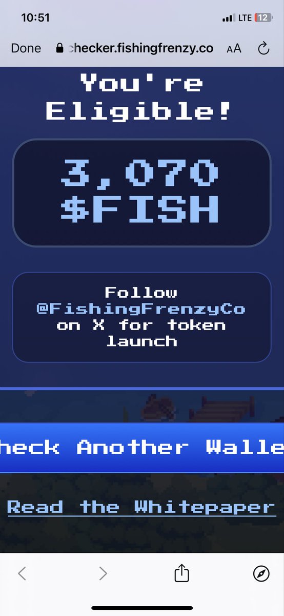 Web3LenaX's tweet image. Leveling up on this  @FishingFrenzyCo game ignition phase wasn’t easy at all.

But here we are with 3k $FISH

Let’s hope the market favours us during and after TGE.

The checker is live, do well to check if you are Eligible and your allocation also.

#TGE #allocation