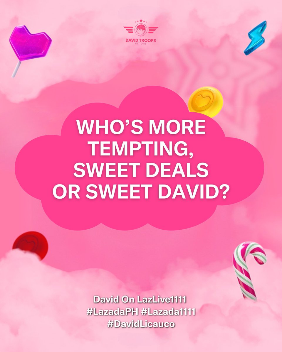 DavidTroopsOFC's tweet photo. Using the tags, what do you think is more tempting, sweet deals or sweet David?

David On LazLive1111 
#LazadaPH #Lazada1111
#DavidLicauco | David Licauco
@davidlicauco @LazadaPH https://t.co/cLRJ174cxL
