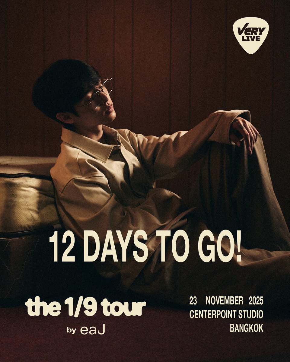 นับถอยหลังอีก 12 วันแล้วนะ!!

🐱 Very Live Presents 
eaJ: the 1/9 tour in Bangkok
วันแสดง: 23 พฤศจิกายน 2568
สถานที่: Centerpoint Studio 

🎟️ ซื้อบัตรที่ ticketmelon.com/very/eaJbkk25/

#VeryLive 
#eaJPark #eaJ #이즈
#eaJForYou #eaJAsiaTour
#eaJLiveInSingapore2025
#eaJLiveInBangkok2025