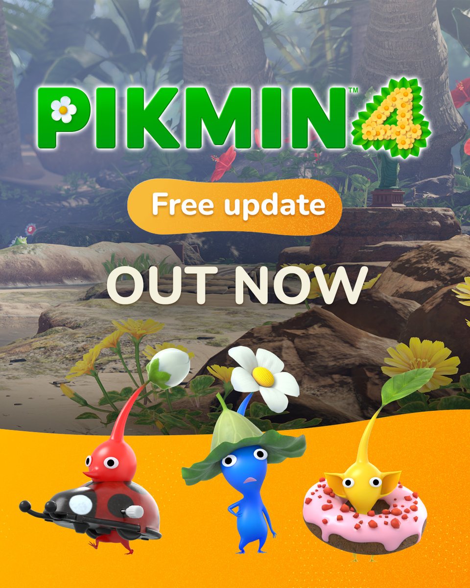 NintendoUK's tweet image. The free #Pikmin4 update is available now! Try out new difficulty modes, find all the Decor Pikmin and don't forget to snap some photos.

Try it for free: ntdo.com/6011AbWJT