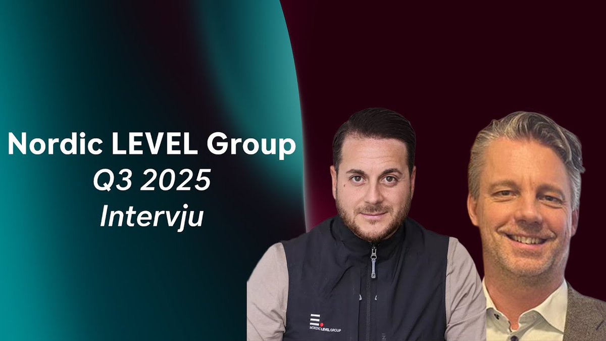 Nordic LEVEL Group - bästa Q3 någonsin

Se intervjun här: youtu.be/oCvPD9vqMp4

Aktieanalytiker Markus Almerud intervjuar Nordic LEVEL Group AB (publ) VD Jalal Anabtawi och CFO Kristian Hansen efter bolagets Q3. De diskuterar marknaden, vad som driver försäljningen, vilka