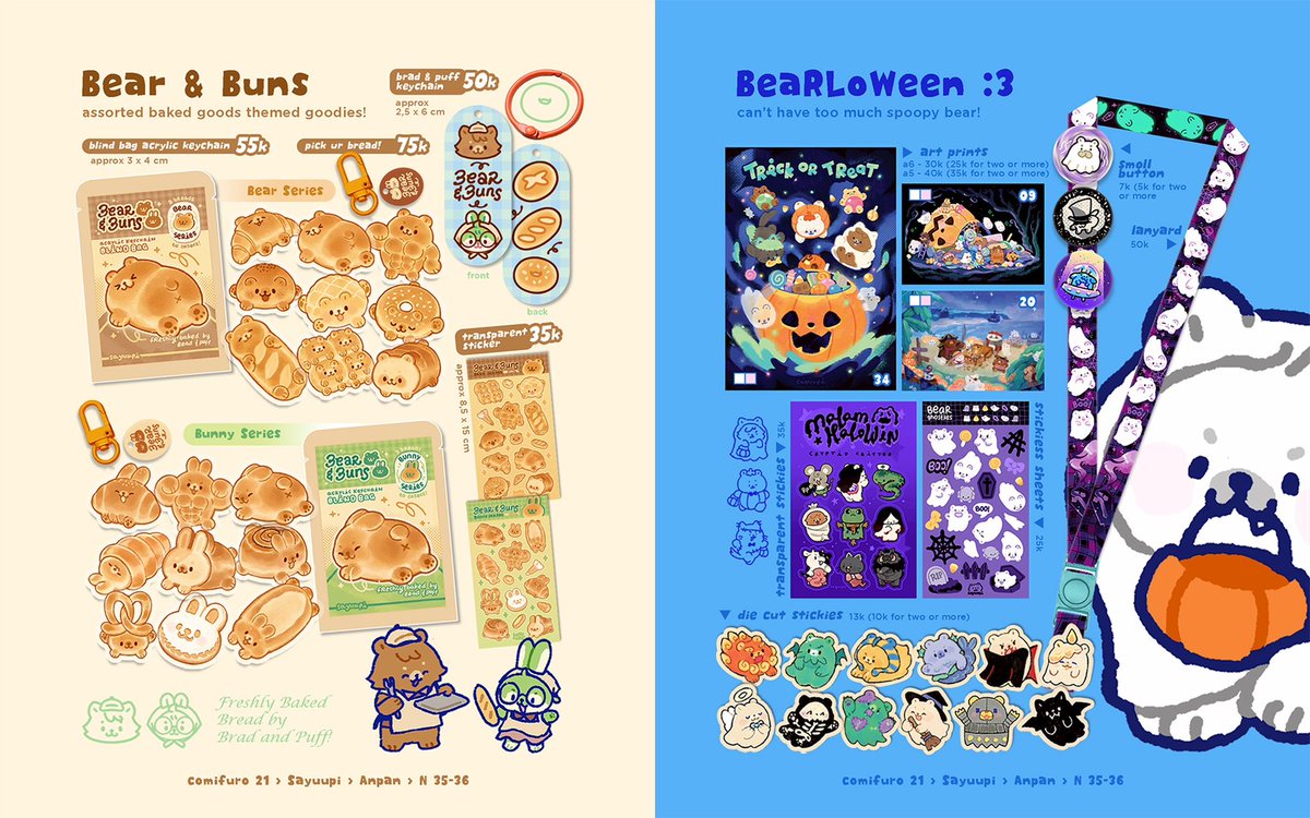 sayuupi_'s tweet image. Henlo!! 🐻‍❄️🐻🐱
Here&apos;s my catalogue for #CFXXI !! 🌠

I&apos;m opening up a quick
#Comifuro21 Pick Up Order
☁️ bit.ly/SAYUUPICFXXI
☁️ Ends 14 Nov

More stuff below 🐾 
#CF21 #ComifuroXXI