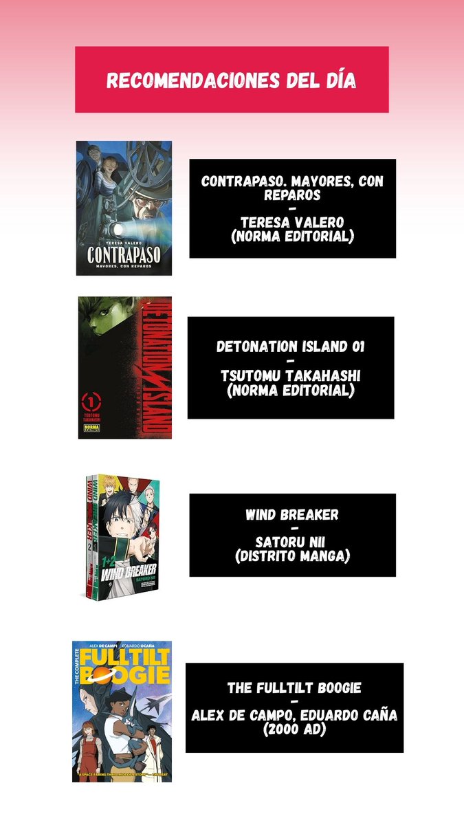 📚Nuestras recomendaciones de hoy: