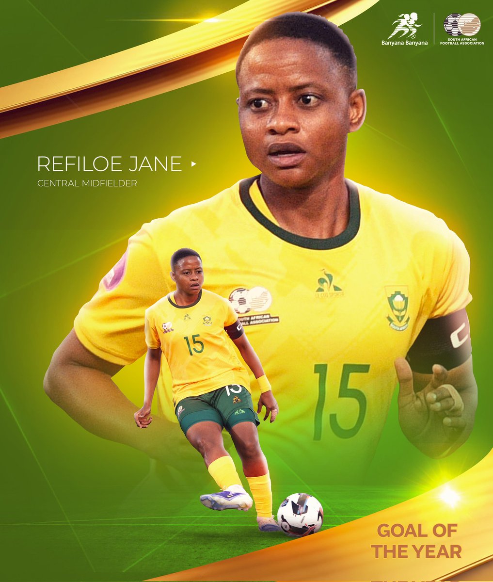 GOAL OF THE YEAR? VOTE FOR JANE! Her strike deserves the prize. Click the link now and let's get her that award! 🏆 #RefiloeMagic #BanyanaBanyana

#LiveTheImpossible 

cafawardsgoty.com/?fbclid=PAZXh0…