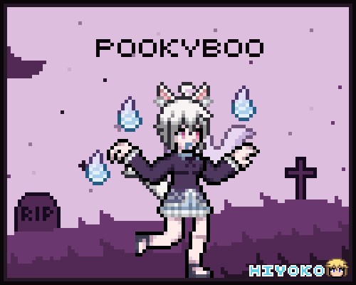 Me creerían que dibujé esto en la noche antes de irme a dormir (?) Es que me pareció bien adorable su concepto 👉👈

Lo hice para Pookyboo, soy muy fan de ella uwu

#ispookyart #pixelart #vtuber
