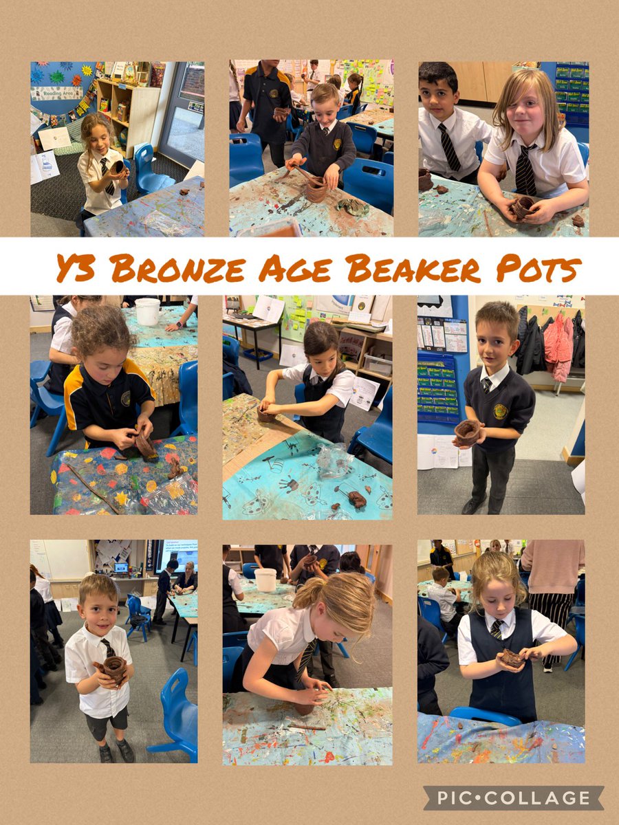 SpringfieldSPS's tweet image. Y3 loved using clay to make their own Bronze Age Beaker Pots! Fantastic concentration and manipulation of the clay! #Art #History #Clay #BronzeAge
#Wechallengeourselves 🟡