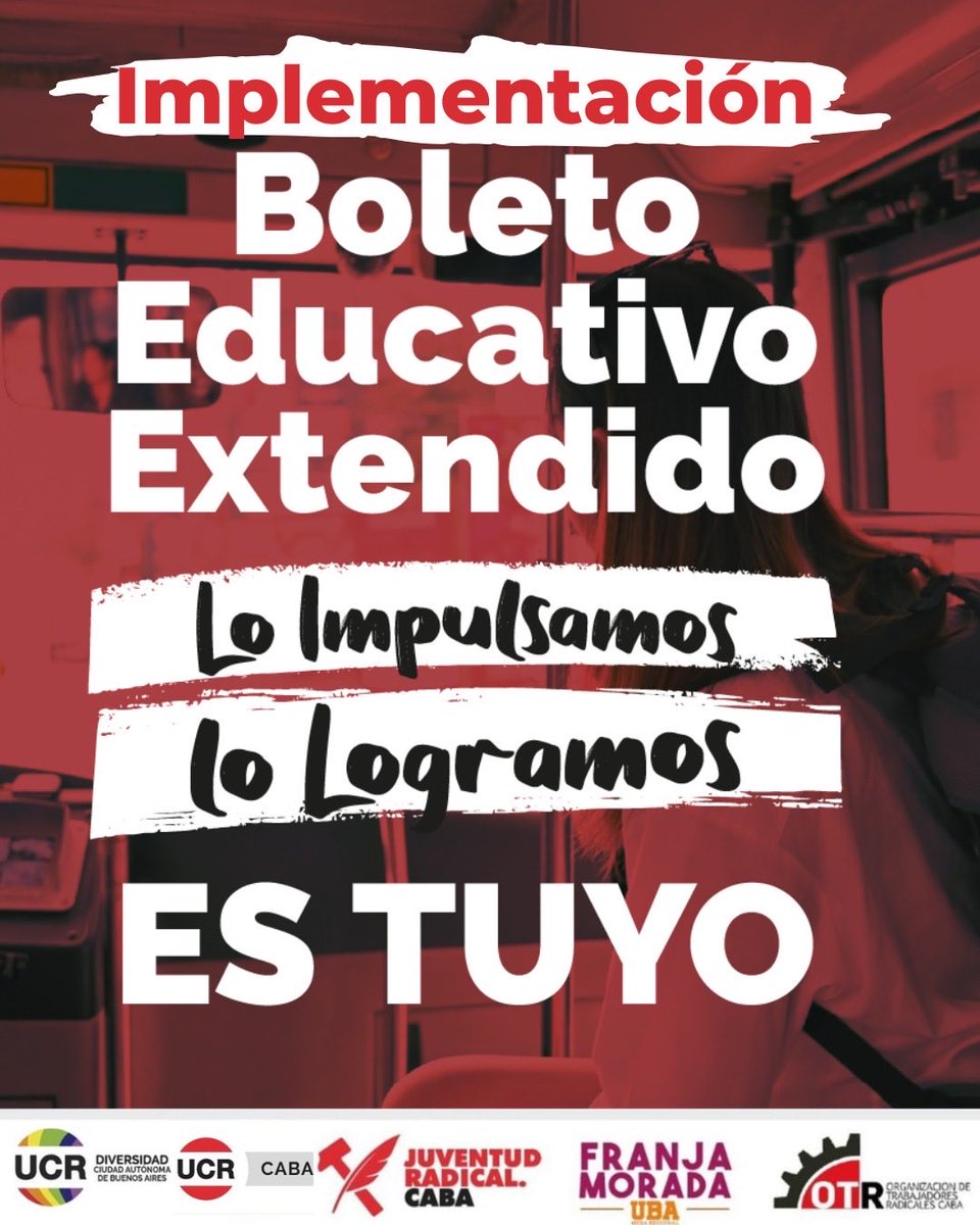Implementación del Boleto Educativo.
Luego de mucho trabajo para lograr la ley y una fuerte presión para su puesta en marcha, hoy podemos celebrar un derecho más que acerca a más personas a la educación.
El trabajo colectivo y articulado da sus frutos.