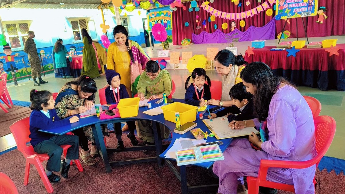 MeerutRam's tweet image. Balvatika 2 celebrated Children’s Day with great enthusiasm at RĀPS. The day was marked by a joyful drawing and colouring activity, where parents and students participated together, expressing their creativity and strengthening the parent-child bond.
#Joyfulbond
#FunActivity