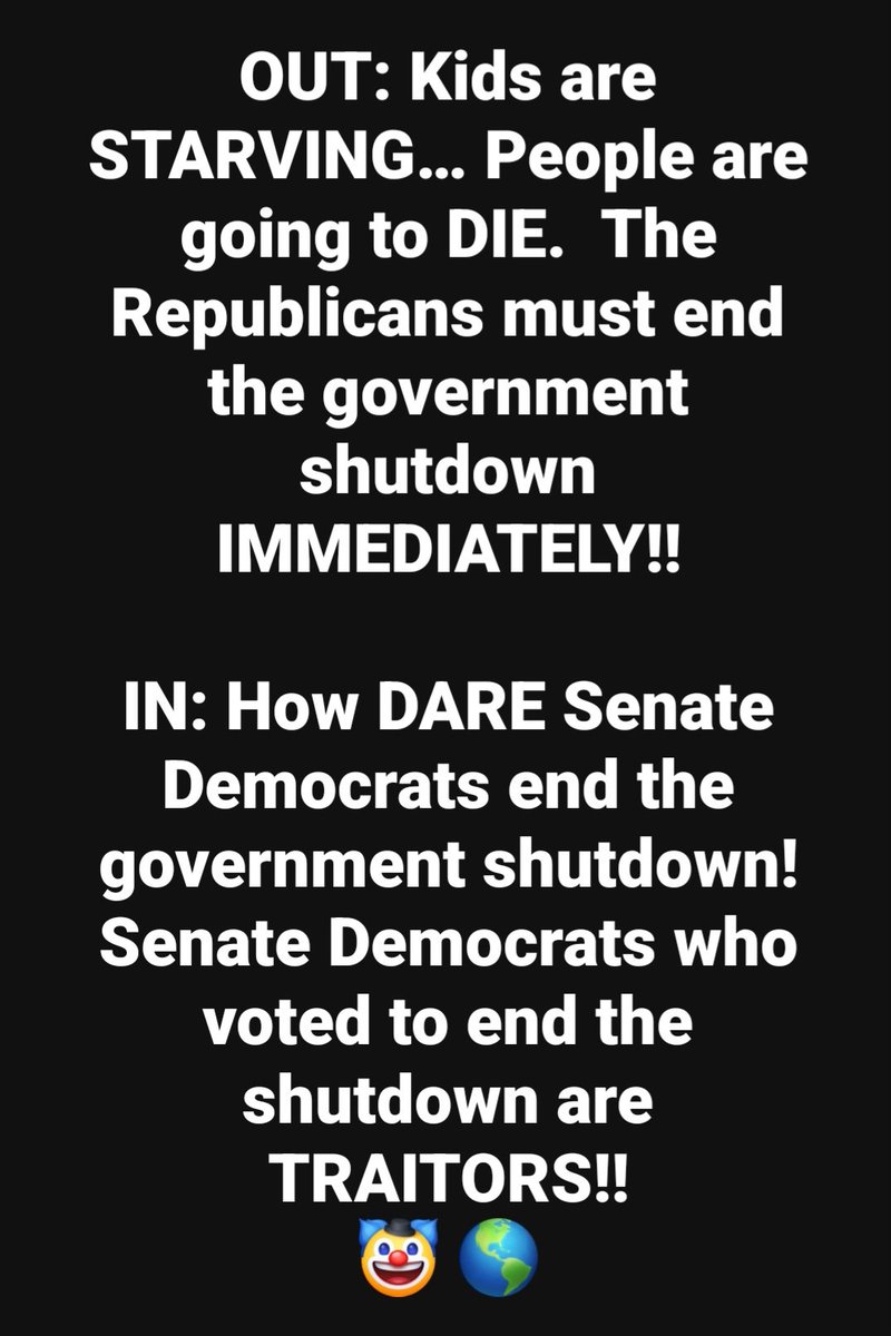 treefactor1's tweet image. Clown world 
Typical Democrat hypocrisy