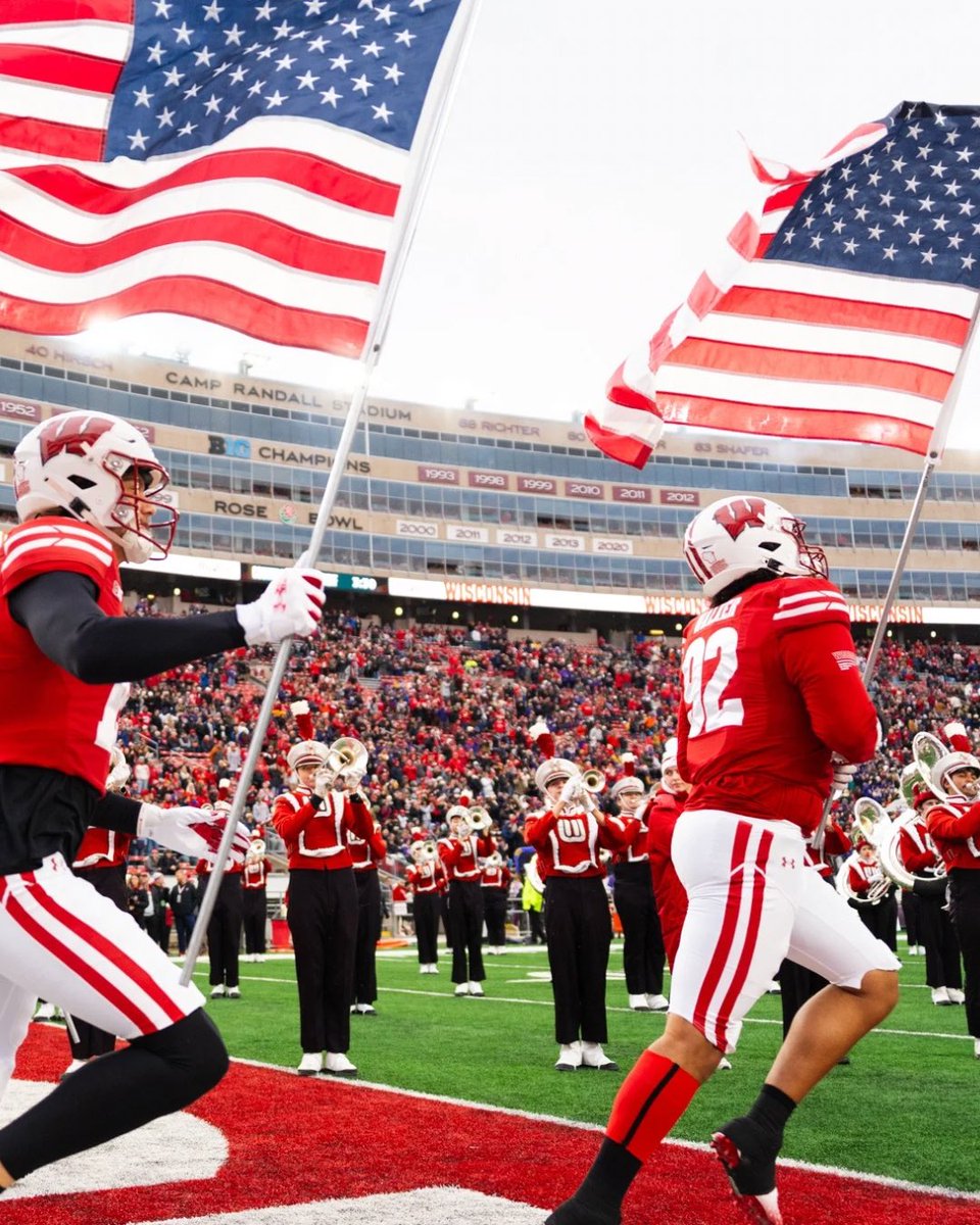 Founded in 1885 to march for the Wisconsin Military Battalion, the Badger Band continues to honor service and freedom, remembering the heroes who made freedom possible 🇺🇸

📸: Jack Pantaleo - <a href="/jacksnapsband/">Jack Pantaleo</a>

#VeteransDay #EatARock #OnWisconsin