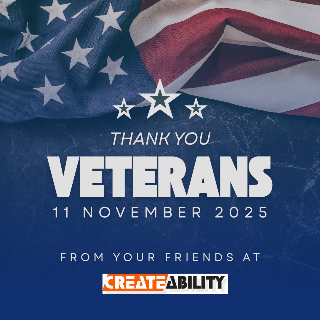 createability's tweet image. 🇺🇸 **Honoring Our Heroes This Veterans Day** 🇺🇸

Today, we pause to honor the courage, sacrifice, and service of our veterans - those who’ve protected our freedoms and shaped our nation with resilience and strength.

#VeteransDay #ThankYouVeterans #CreateAbilityCares