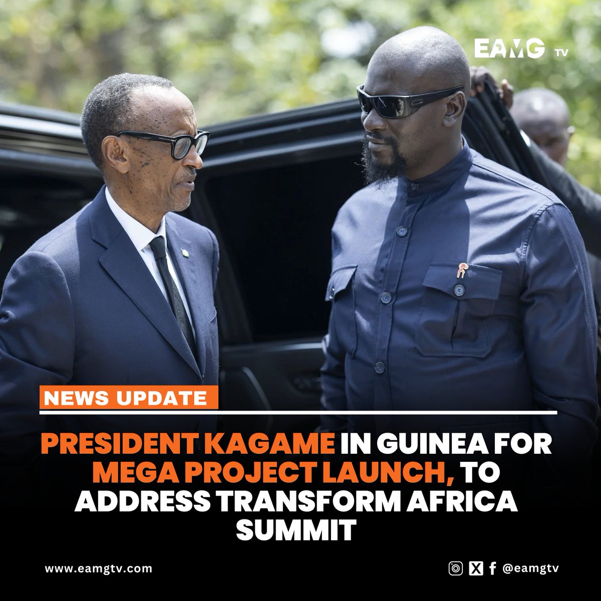 President Paul Kagame has arrived in Conakry, Guinea, where he joins President Mamadi Doumbouya for the official launch of the Simandou Iron Ore Project — widely recognized as the largest ongoing mining venture in the world.

The Simandou deposit, located in southeastern Guinea,