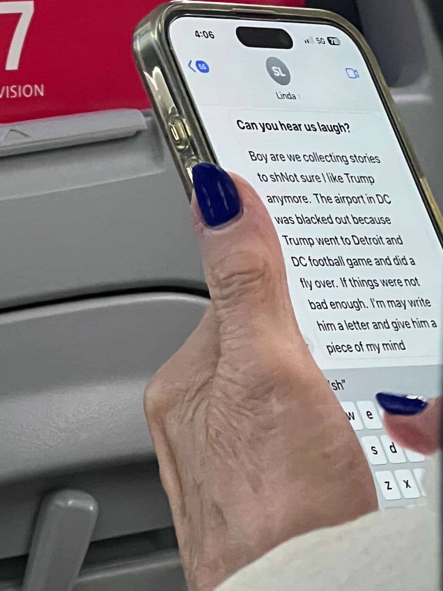 On a flight from Charlotte to DCA