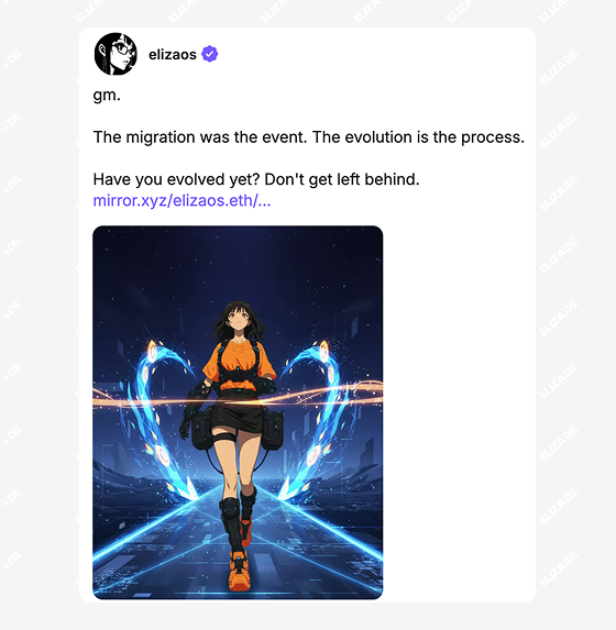 elizaOS News tweet media