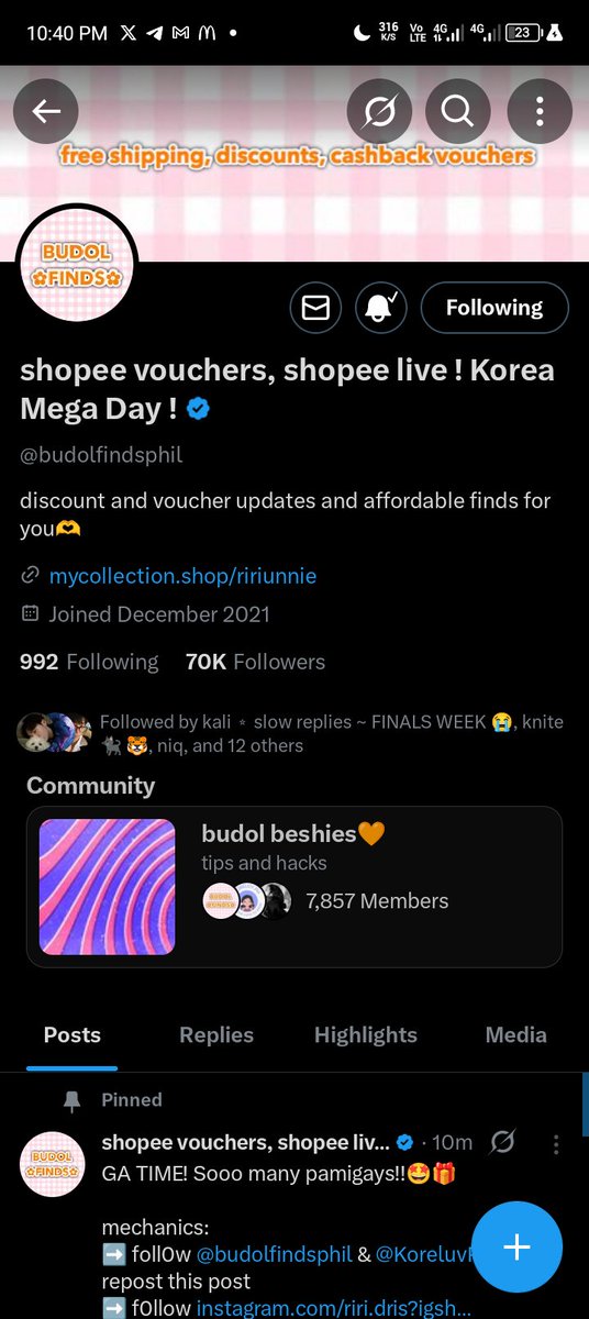 xyeinl's tweet photo. @budolfindsphil @KoreluvPH manifesting for beauty bundle pleasee 🤞🤞 https://t.co/slbO91FIqB