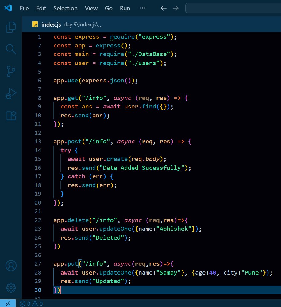 NikhilKumar_45's tweet image. Day 41/100 – #100DaysOfCode 🚀

Today I learned how to perform CRUD operations on a database using APIs 🔄

Used Postman to send requests and understand how Express + MongoDB handle creating, reading, updating &amp;amp; deleting data.

#backend #Mongodb #WebDev #API @rohit_negi9