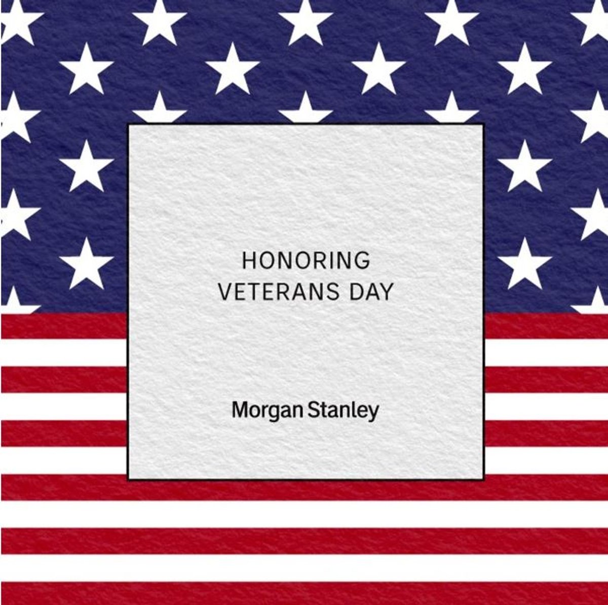 MikeTankMS's tweet photo. We take today to honor the courage and commitment of our veterans. We are deeply grateful for your service. 

#VeteransDay #MorganStanley https://t.co/Te5ubBJOwv