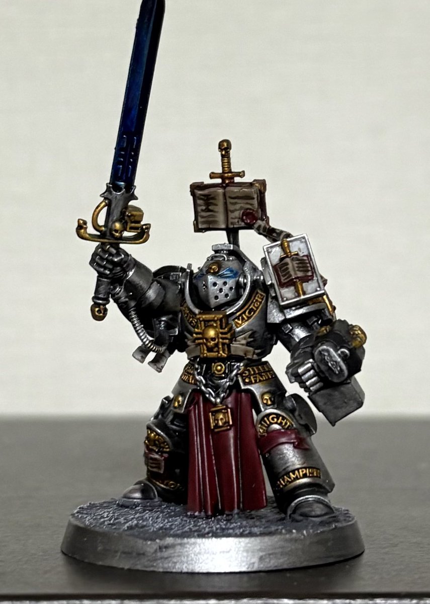 rudy_tablegame's tweet image. 寝る前にパラディン一体だけ完成。
見た目は一番かっこいいのに、武装が一番弱いせいで真っ先にダメージを割り振られる悲しきリーダー。